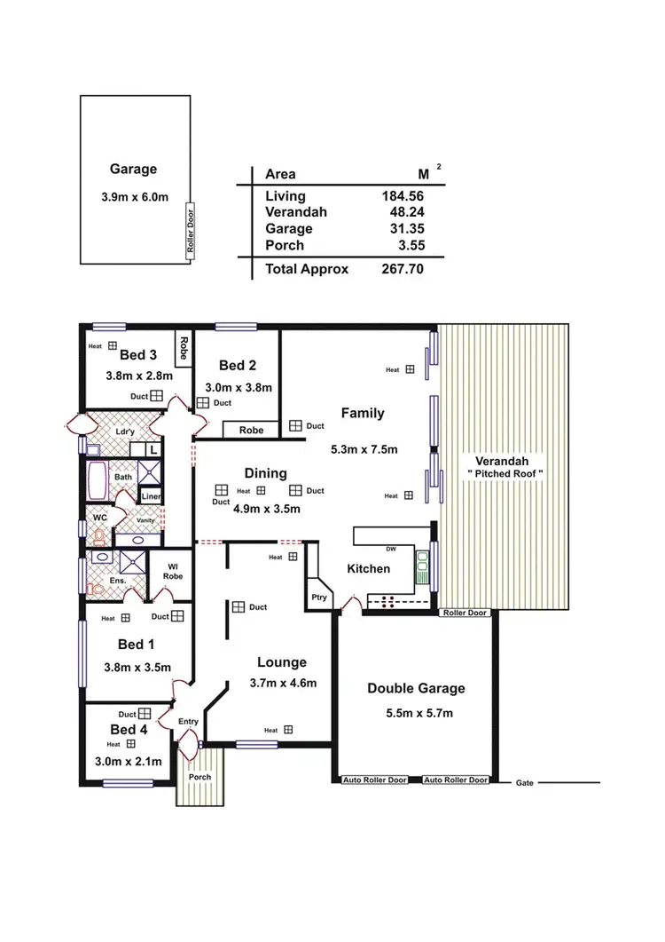 Floorplan of Homely house listing, 12 Creedon Cl, Evanston Park SA