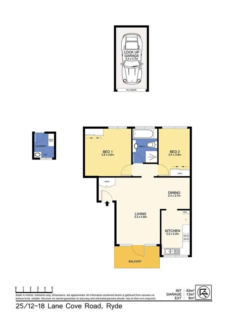 Floorplan of Homely apartment listing, 25/12-18 Lane Cove Rd, Ryde NSW