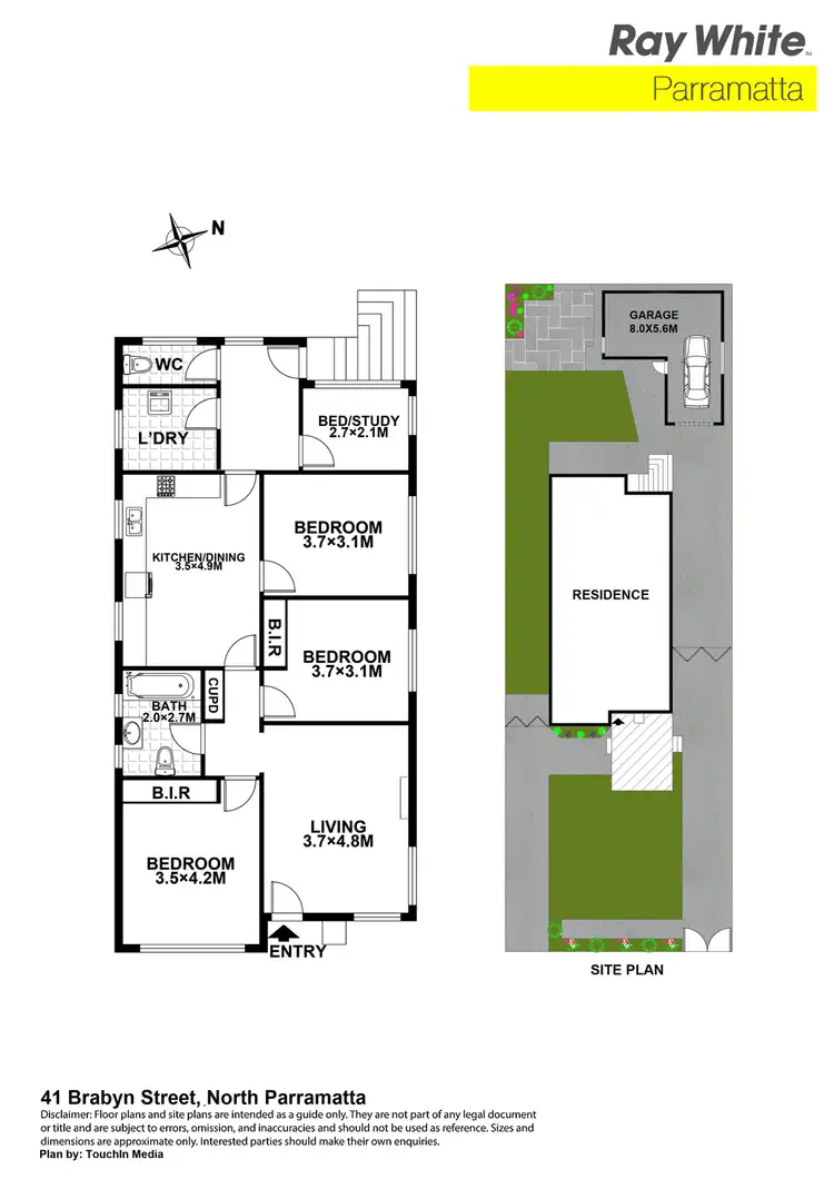 Floorplan of Homely house listing, 41 Brabyn St, North Parramatta NSW