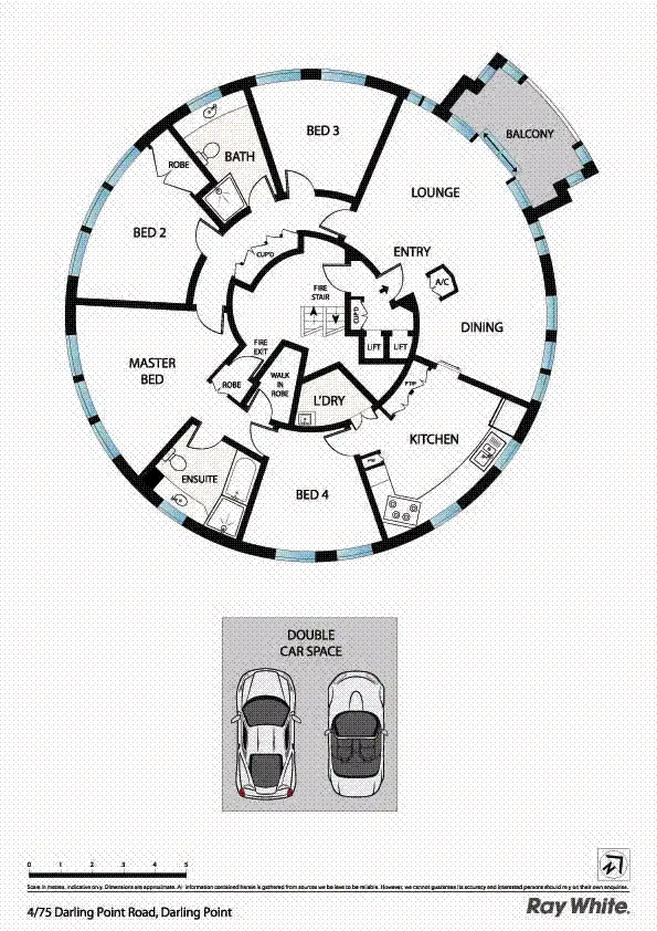 Floorplan of Homely apartment listing, 4/75 Darling Point Rd, Darling Point NSW
