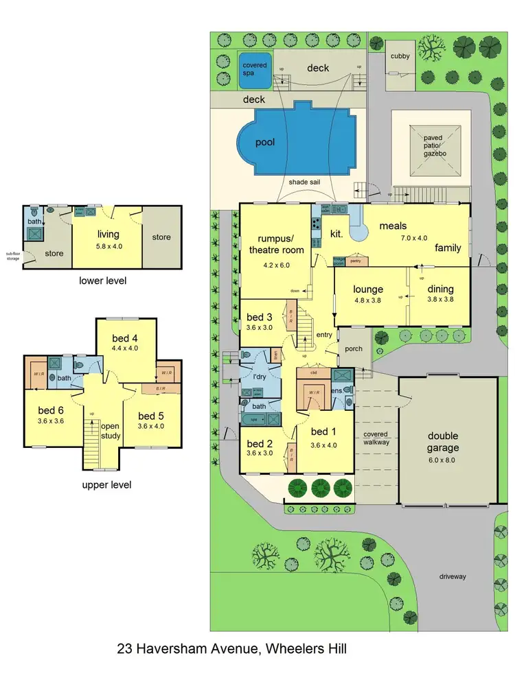 Floorplan of Homely house listing, 23 Haversham Ave, Wheelers Hill VIC