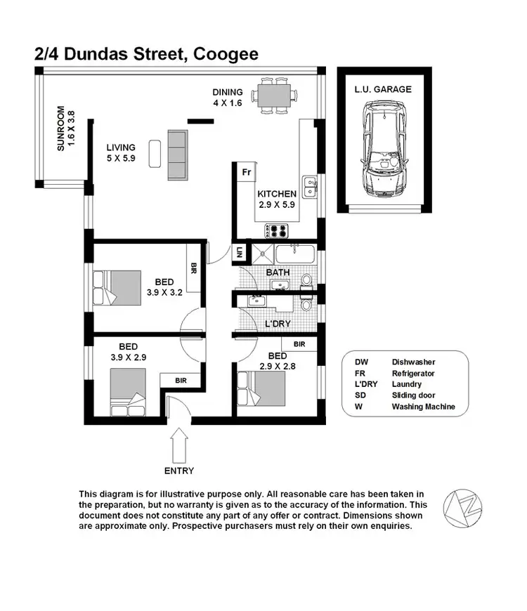 Floorplan of Homely apartment listing, 2/4 Dundas St, Coogee NSW