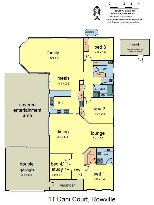 Floorplan of Homely house listing, 11 Dani Ct, Rowville VIC