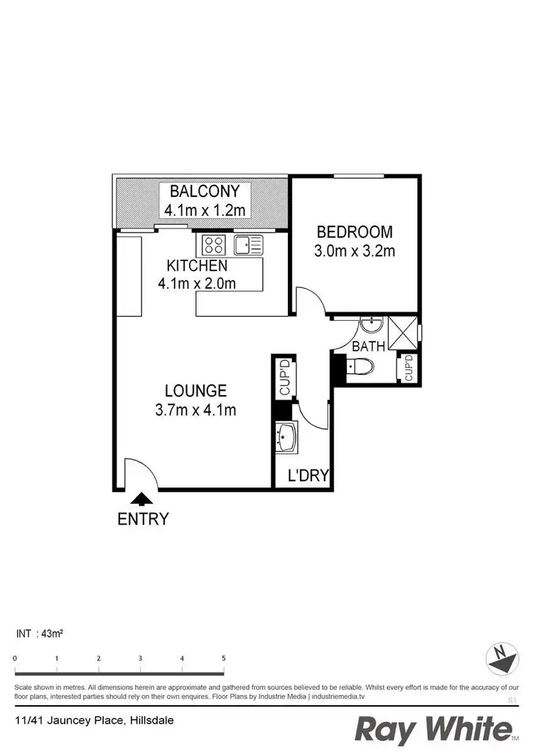 Floorplan of Homely apartment listing, 11/41 Jauncey Pl, Hillsdale NSW