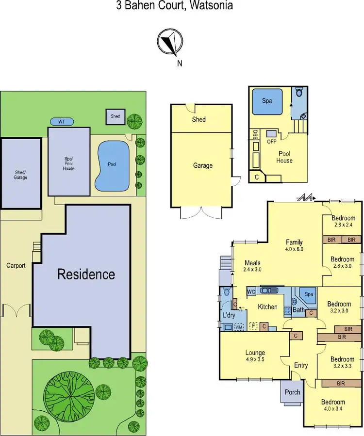 Floorplan of Homely house listing, 3 Bahen Ct, Watsonia VIC
