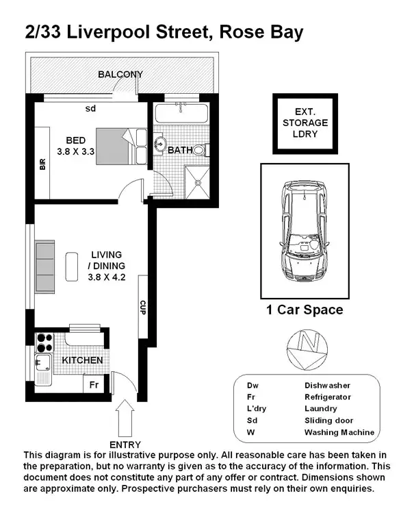Floorplan of Homely apartment listing, 2/33 Liverpool St, Rose Bay NSW