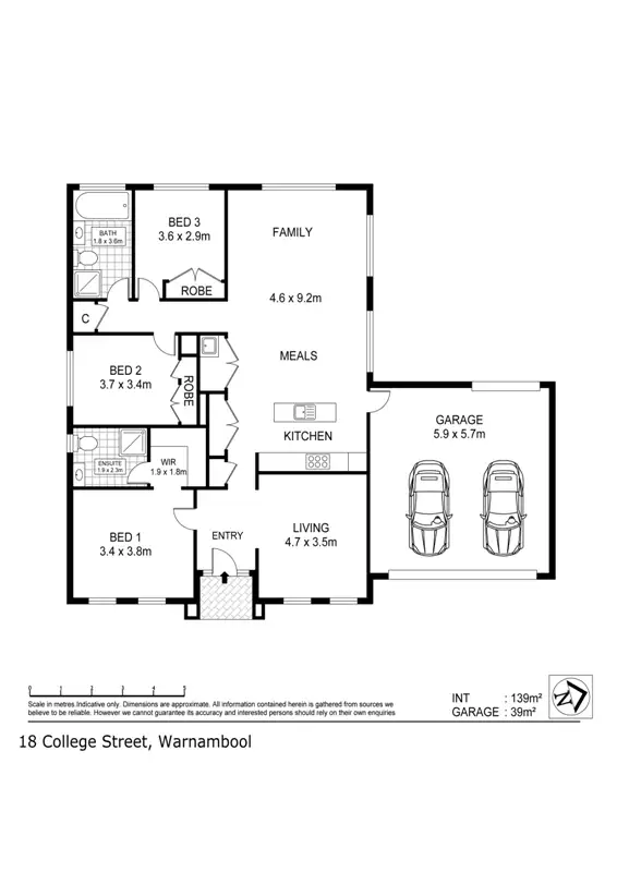 Floorplan of Homely house listing, 18 College St, Warrnambool VIC