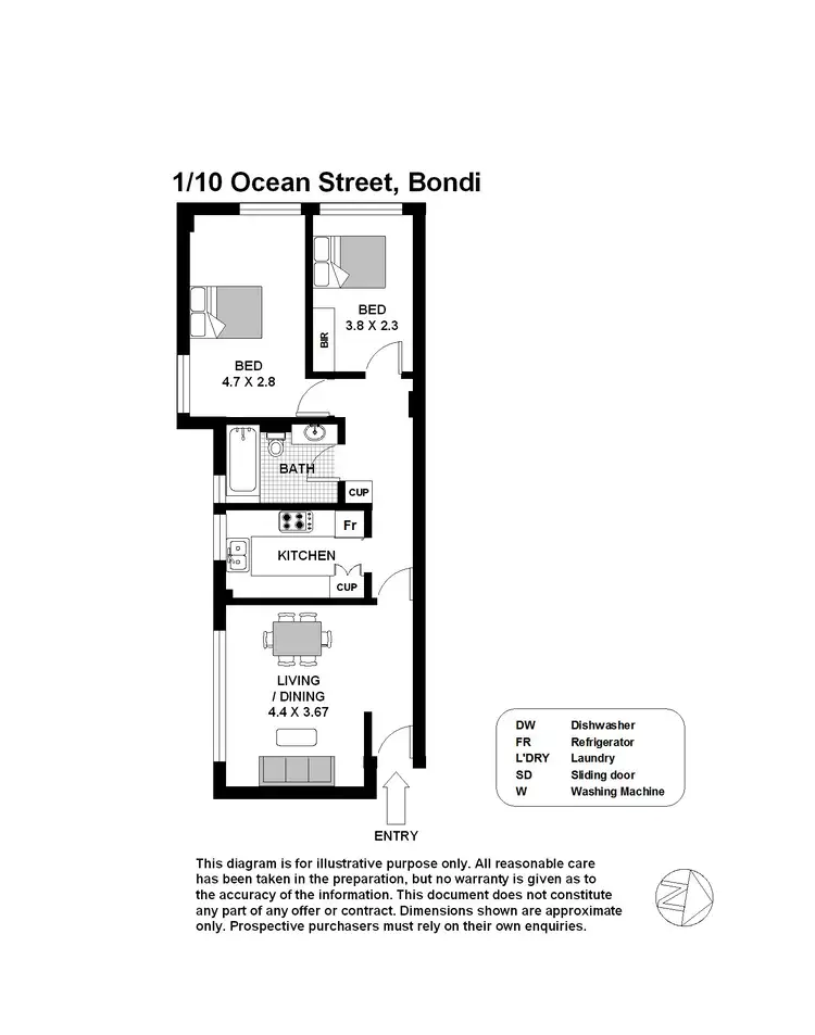 Floorplan of Homely apartment listing, 1/10 Ocean St (Nth), Bondi NSW