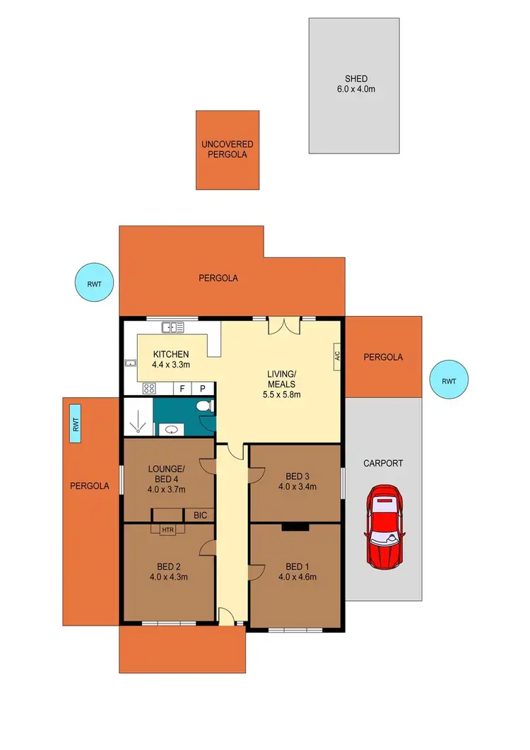 Floorplan of Homely house listing, 6 Rowley Tce, Woodville SA