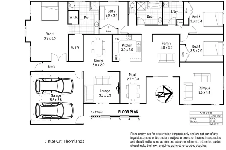Floorplan of Homely house listing, 5 Rise Ct, Thornlands QLD