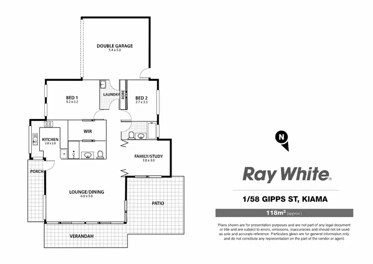 Floorplan of Homely townhouse listing, 1/58 Gipps St, Kiama NSW
