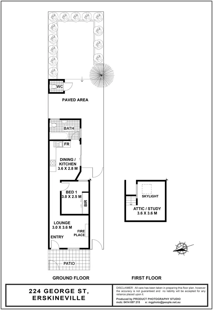 Floorplan of Homely house listing, 224 George St, Erskineville NSW