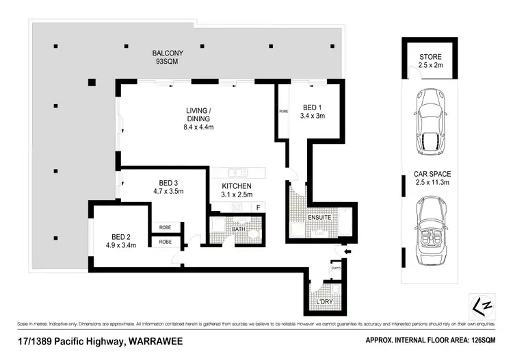 Floorplan of Homely unit listing, 17/1389-1397 Pacific Hwy, Turramurra NSW