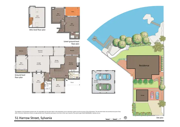 Floorplan of Homely house listing, 51 Harrow St, Sylvania NSW