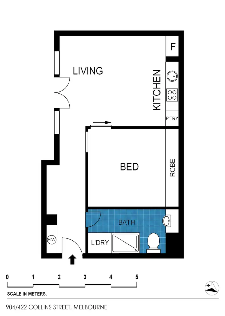 Floorplan of Homely apartment listing, 904/422 Collins St, Melbourne (CBD) VIC
