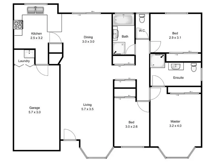 Floorplan of Homely house listing, 2/10 Rosslea Ct, Banora Point NSW