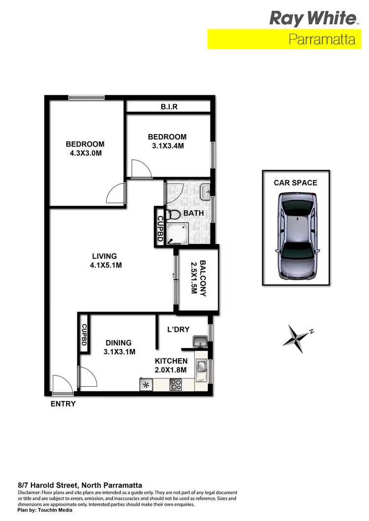 Floorplan of Homely unit listing, 8/7 Harold St, North Parramatta NSW
