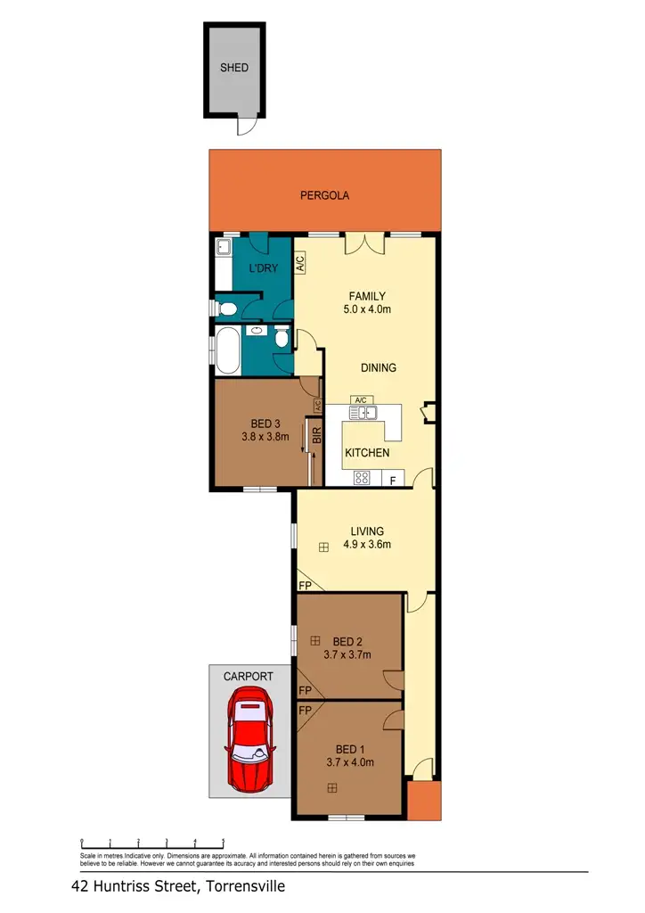 Floorplan of Homely house listing, 42 Huntriss St, Torrensville SA