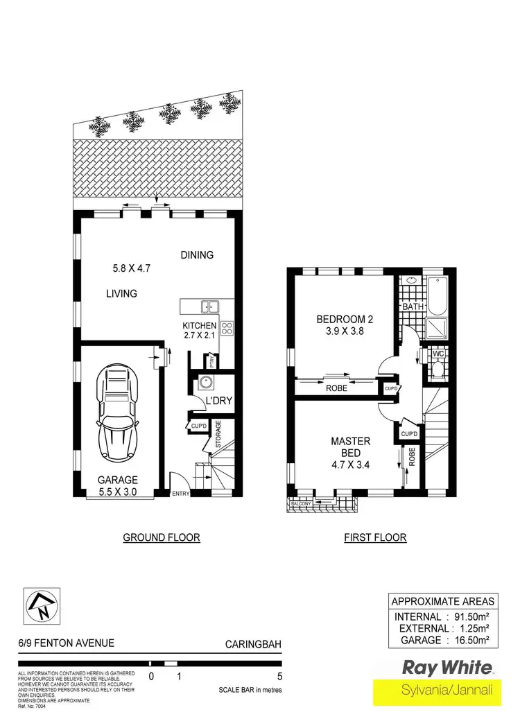 Floorplan of Homely townhouse listing, 6/9 Fenton Ave, Caringbah NSW