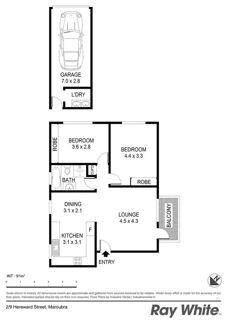 Floorplan of Homely apartment listing, 2/9 Hereward St, Maroubra NSW