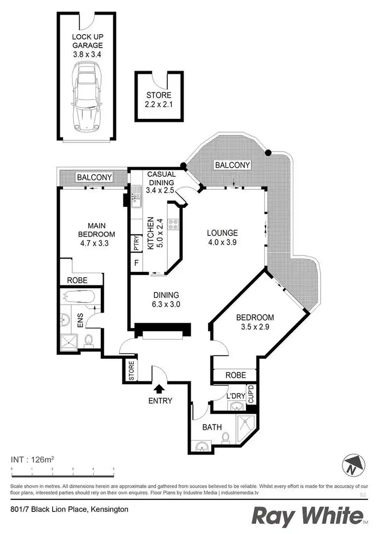 Floorplan of Homely apartment listing, 801/7 Black Lion Pl, Kensington NSW