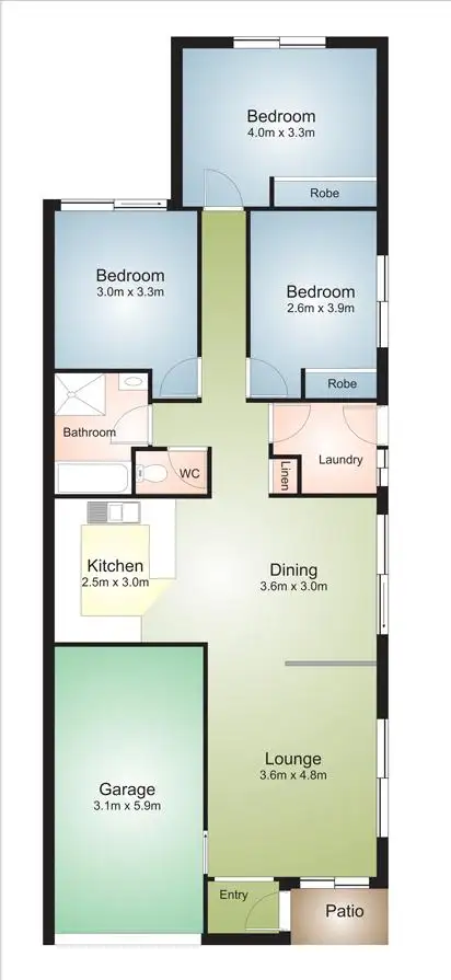 Floorplan of Homely house listing, 2/4 Simpson Ct, Mayfield NSW