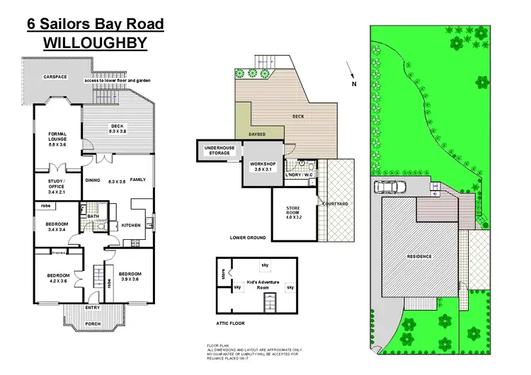 Floorplan of Homely house listing, 6 Sailors Bay Rd, Willoughby NSW