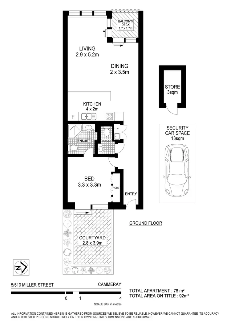 Floorplan of Homely apartment listing, 5/510 Miller St, Cammeray NSW