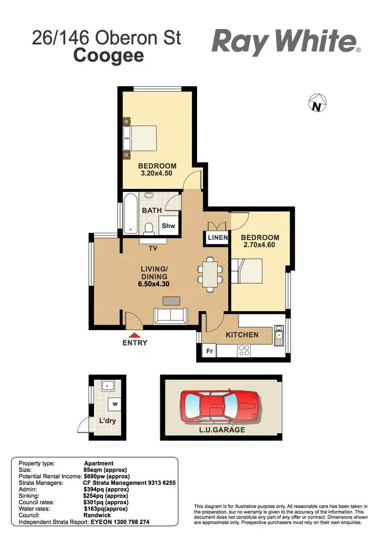 Floorplan of Homely apartment listing, 26/146 Oberon St, Coogee NSW