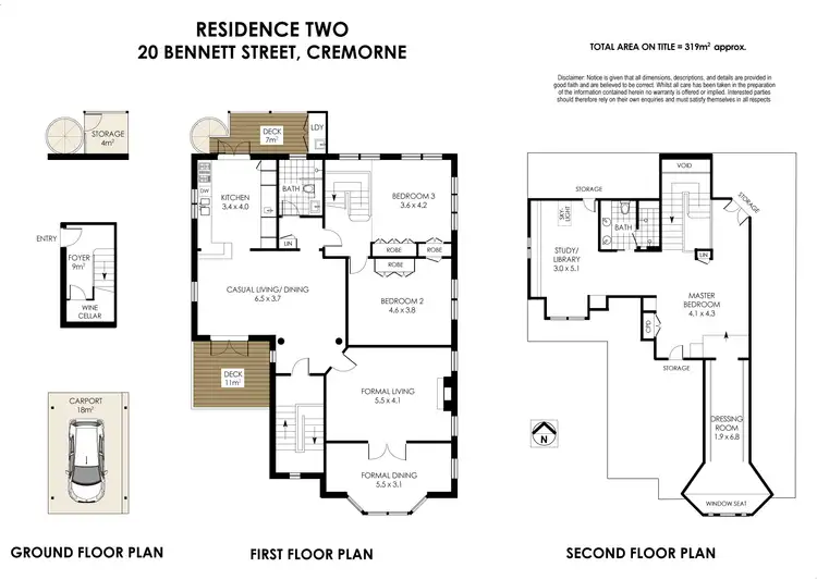 Floorplan of Homely apartment listing, Residence 2,20 Bennett St, Cremorne NSW