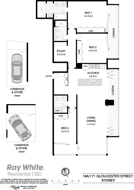 Floorplan of Homely apartment listing, 19 A 171 Gloucester St, The Rocks NSW