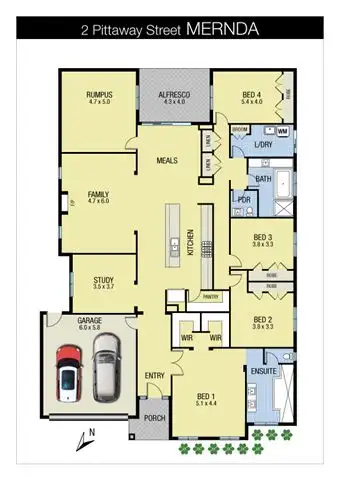 Floorplan of Homely house listing, 2 Pittaway St, Mernda VIC