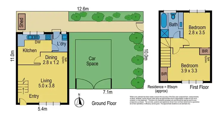 Floorplan of Homely townhouse listing, 3/6 Russell St, Nunawading VIC