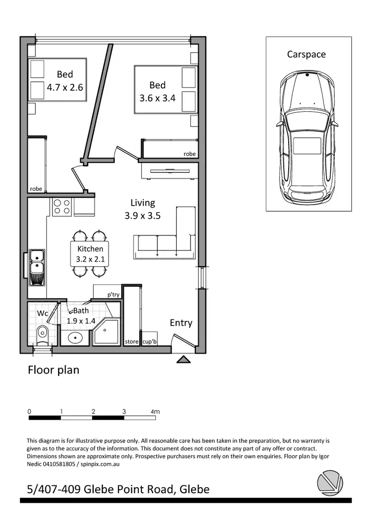Floorplan of Homely apartment listing, 5/407-409 Glebe Point Rd, Glebe NSW