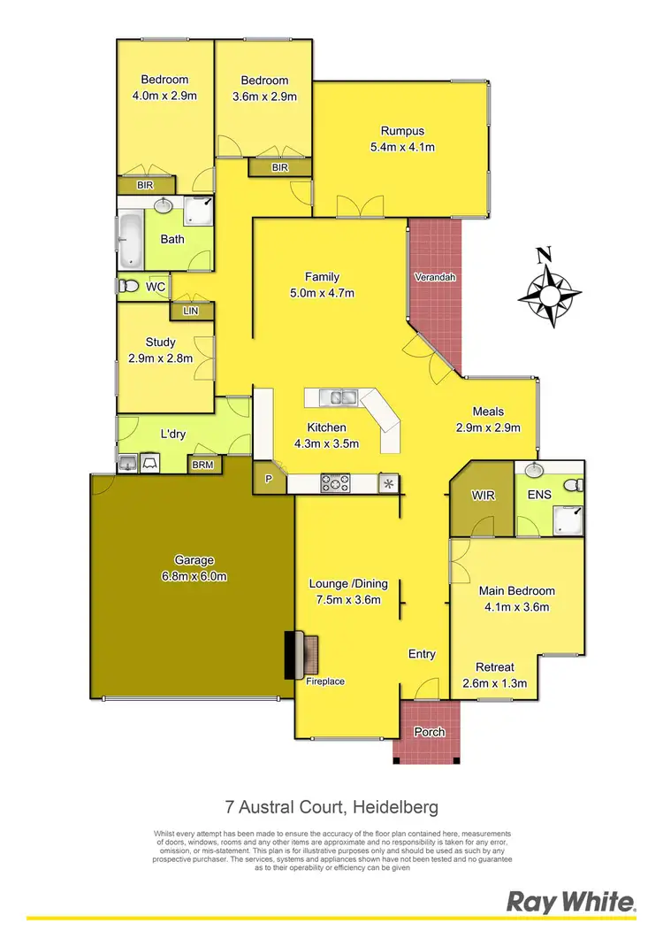 Floorplan of Homely house listing, 7 Austral Ct, Heidelberg VIC