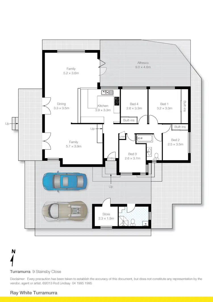 Floorplan of Homely house listing, 9 Stainsby Cl, Turramurra NSW