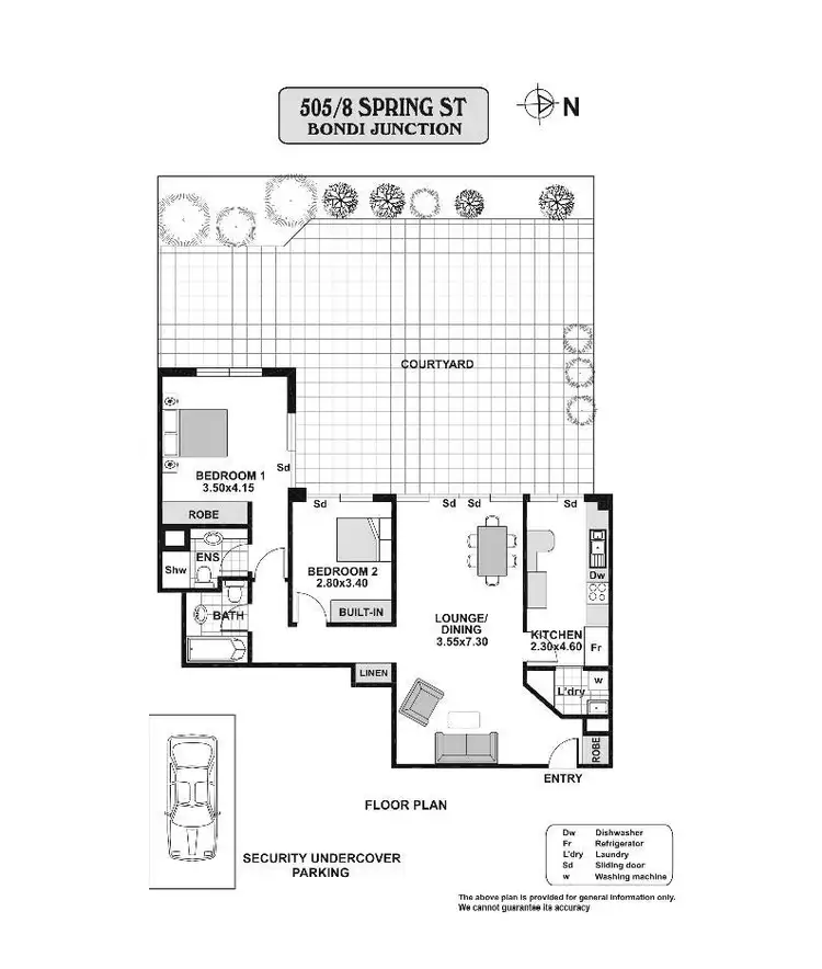 Floorplan of Homely apartment listing, 505/8 Spring St, Bondi Junction NSW