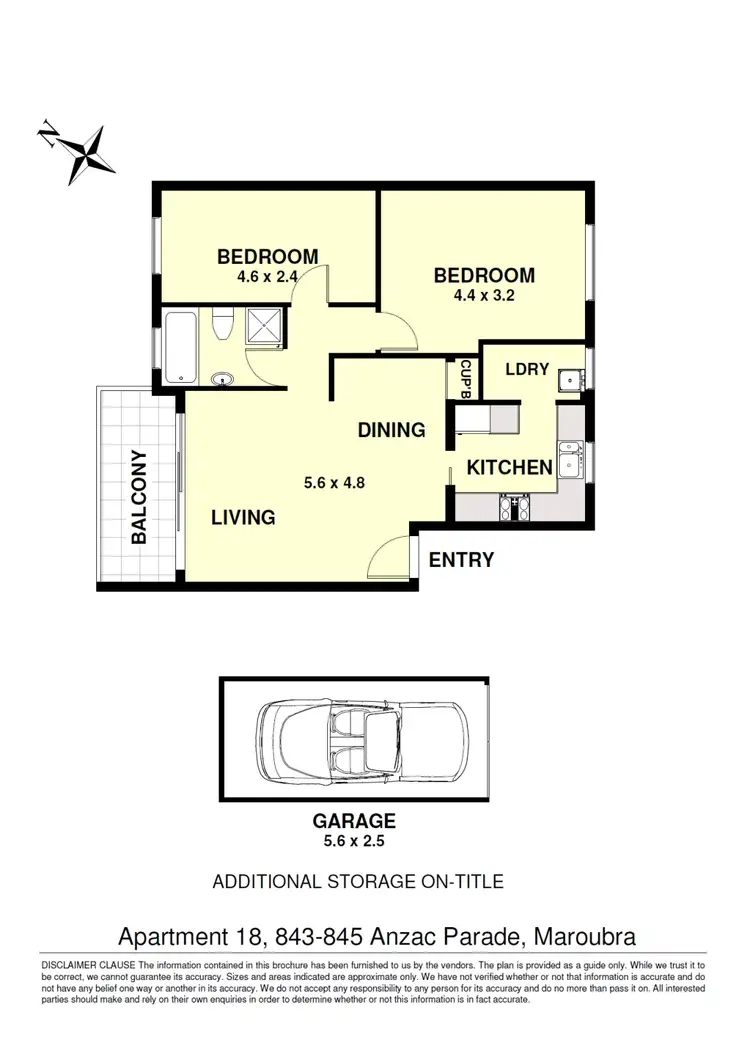 Floorplan of Homely apartment listing, 18/843-845 Anzac Pde, Maroubra NSW