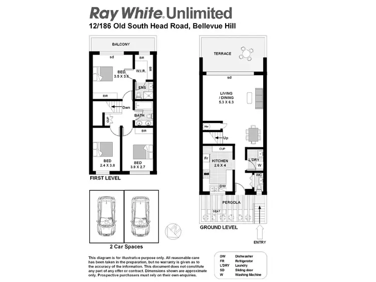 Floorplan of Homely townhouse listing, 12/186 Old South Head Rd, Bellevue Hill NSW