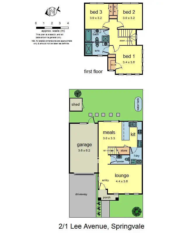 Floorplan of Homely unit listing, 2/1 Lee Ave, Springvale VIC
