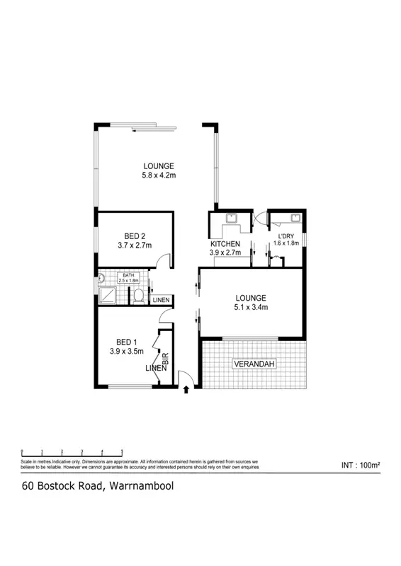 Floorplan of Homely house listing, 60 Bostock St, Warrnambool VIC