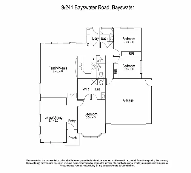 Floorplan of Homely unit listing, 9/241 Bayswater Rd, Bayswater North VIC