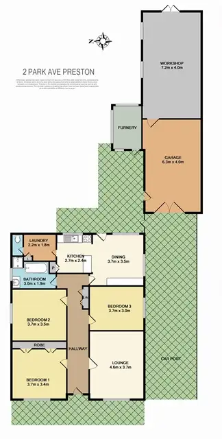 Floorplan of Homely house listing, 2 Park Ave, Preston VIC