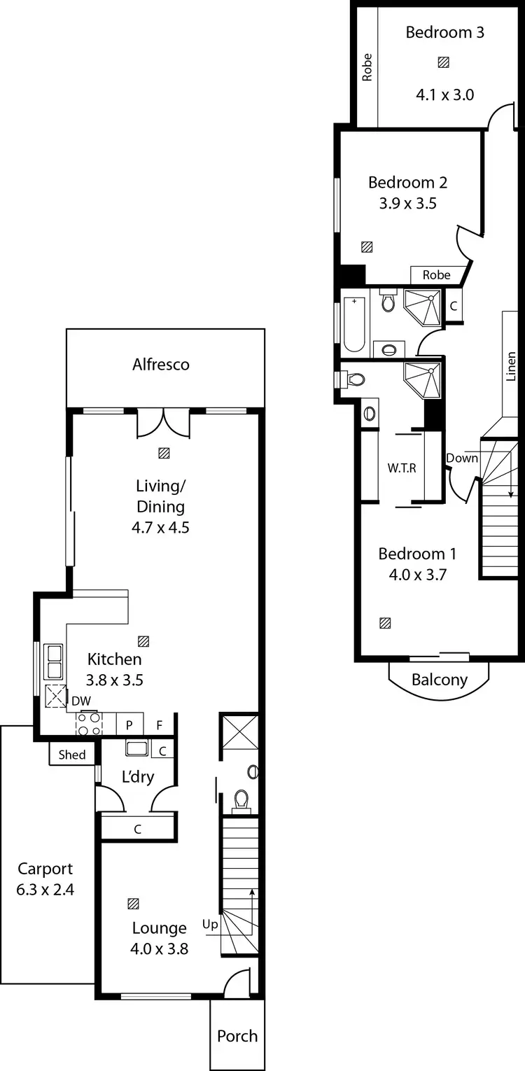 Floorplan of Homely house listing, 12C Jervois St, Glenelg North SA