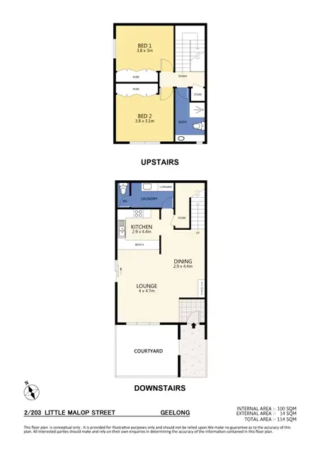 Floorplan of Homely house listing, 2/203 Little Malop St, Geelong VIC