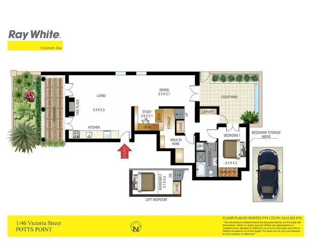 Floorplan of Homely apartment listing, 1/46 Victoria St, Potts Point NSW