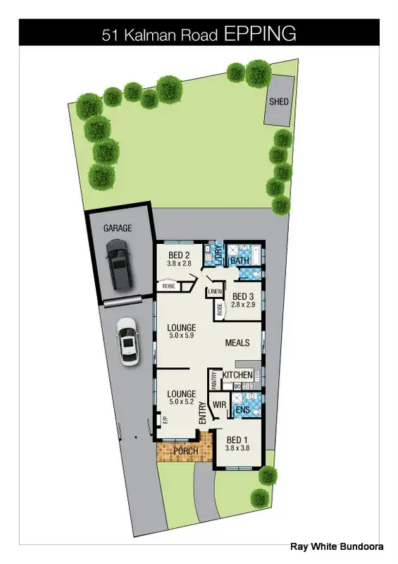 Floorplan of Homely house listing, 51 Kalman Rd, Epping VIC