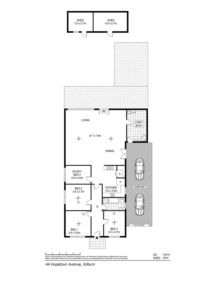 Floorplan of Homely house listing, 44 Hopetoun Ave, Kilburn SA