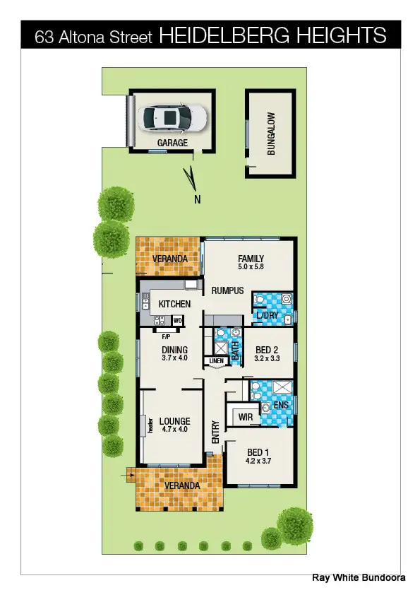 Floorplan of Homely house listing, 63 Altona St, Heidelberg Heights VIC
