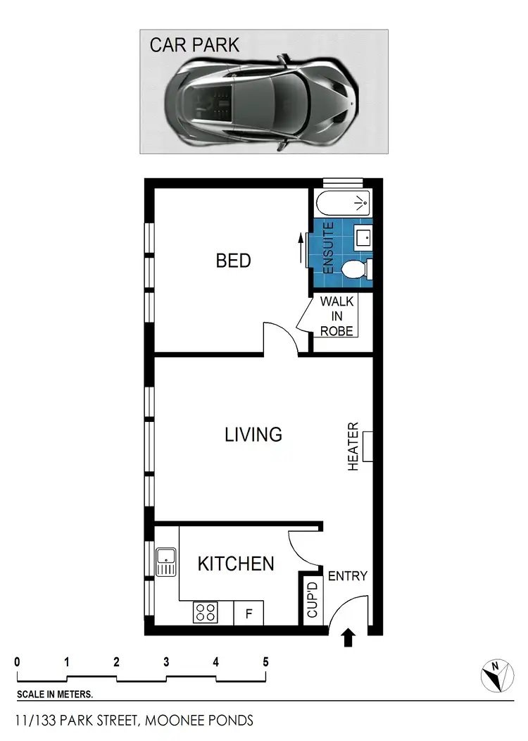 Floorplan of Homely apartment listing, U11/133 Park St, Moonee Ponds VIC